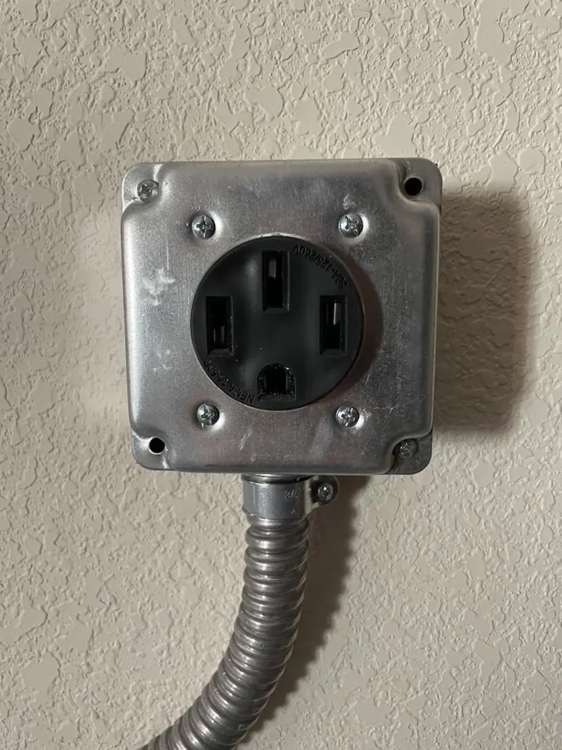 NEMA 14-50 outlet installed for Electrical Panel Upgrade in Brawley